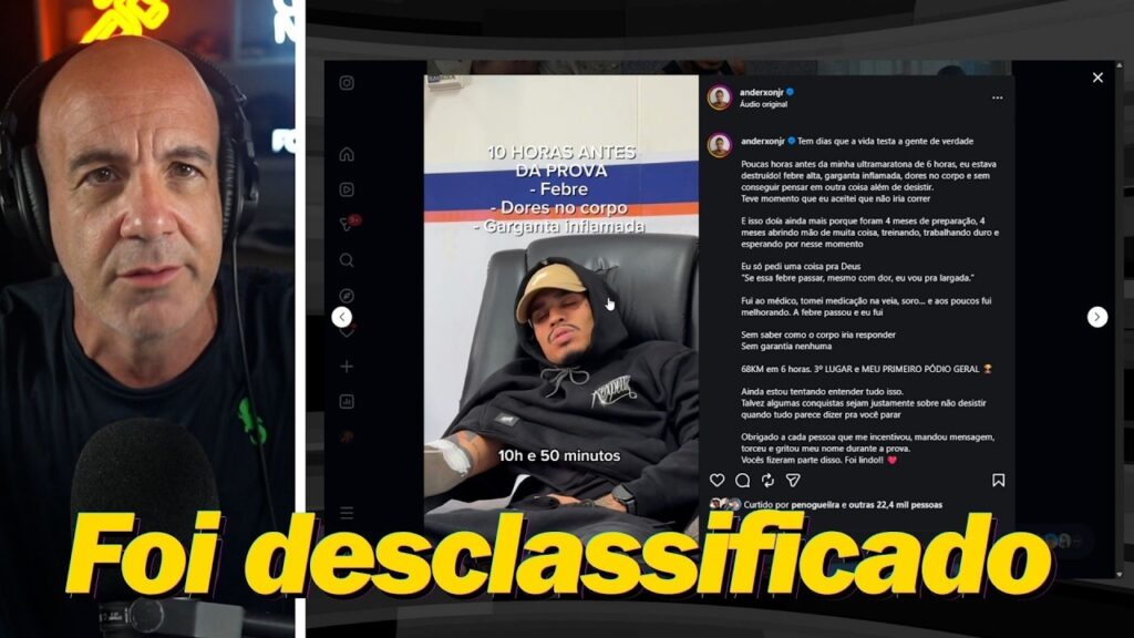 INFLUENCIADOR é DESCLASSIFICADO por DOPING em ULTRAMARATONA INFLUENCIADOR é DESCLASSIFICADO por DOPING em ULTRAMARATONA