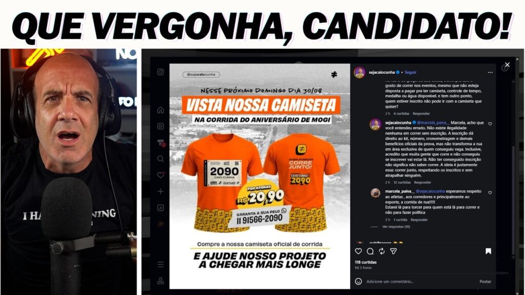 Candidato a deputado PREGA PIPOCA na Meia de Mogi e REVOLTA atletas
