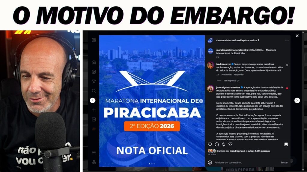 MARATONA DE PIRACICABA: Por que a prova foi EMBARGADA? MARATONA DE PIRACICABA: Por que a prova foi EMBARGADA?