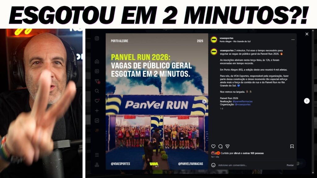 Inscrições da CORRIDA DA PANVEL esgotam em DOIS MINUTOS