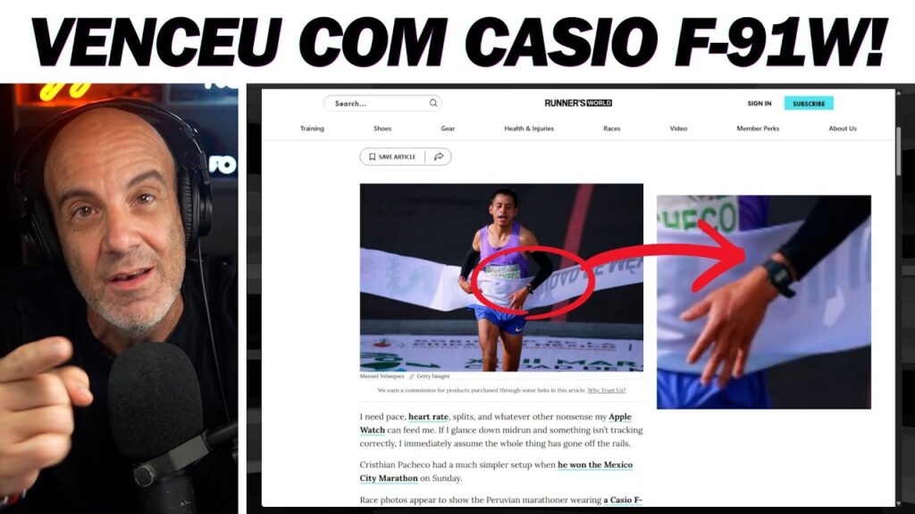 Ele GANHOU A MARATONA usando um RELÓGIO de 1989 sem GPS