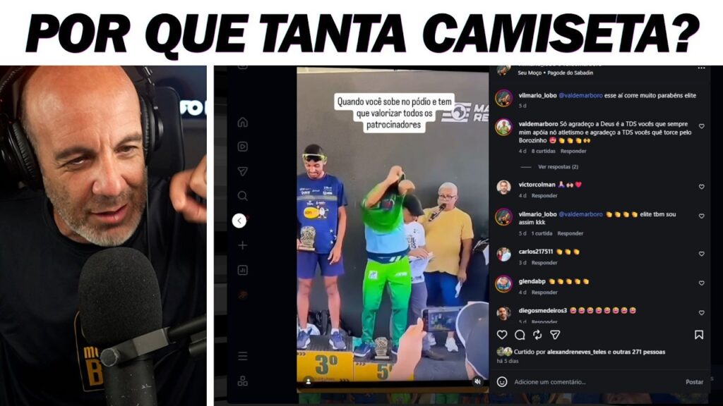 Por que ele TROCOU DE CAMISETA tantas vezes no PÓDIO? Por que ele TROCOU DE CAMISETA tantas vezes no PÓDIO?