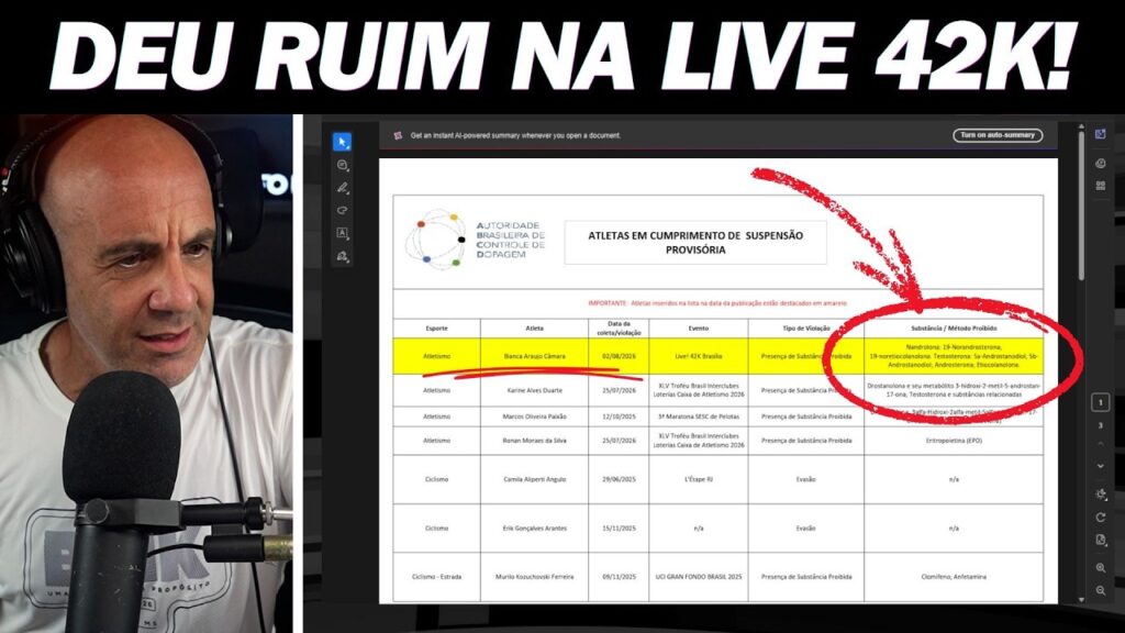ATLETA é PEGA no DOPING na LIVE! 42K de BRASÍLIA