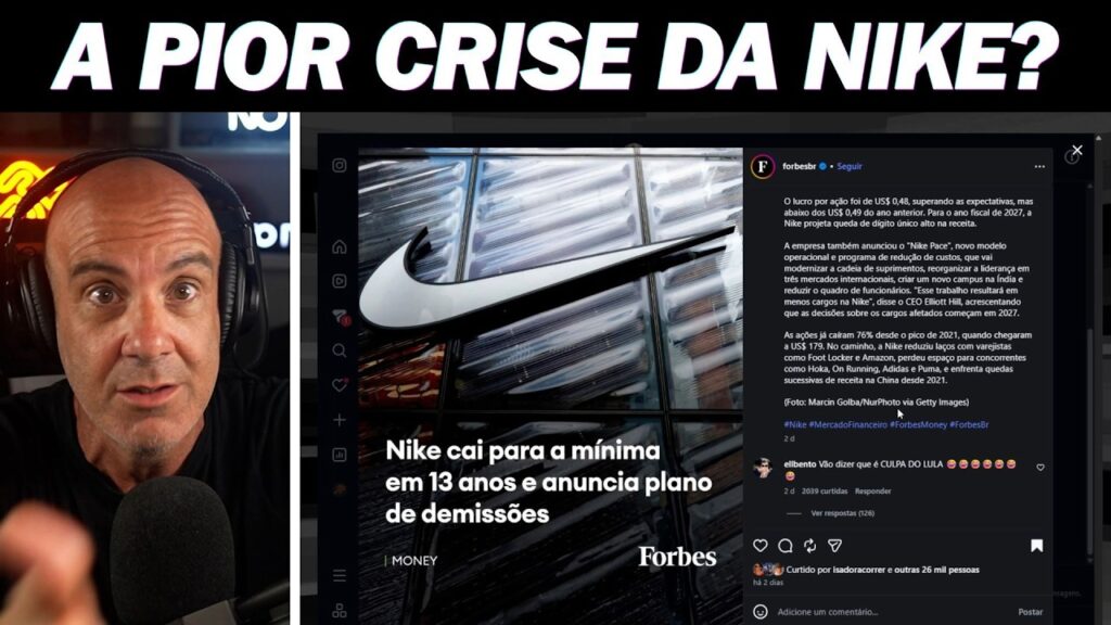 ise na NIKE: AÇÕES DESPENCAM e empresa ANUNCIA DEMISSÕES