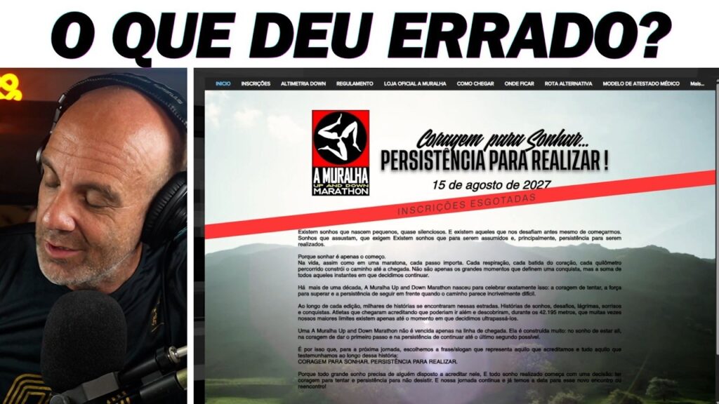 O que DEU ERRADO nas inscrições da MURALHA MARATHON?
