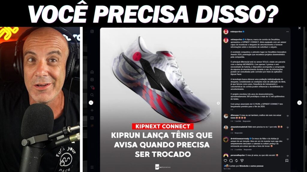 KIPRUN lança TÊNIS COM SENSOR que avisa a troca. PRECISAMOS DISSO?