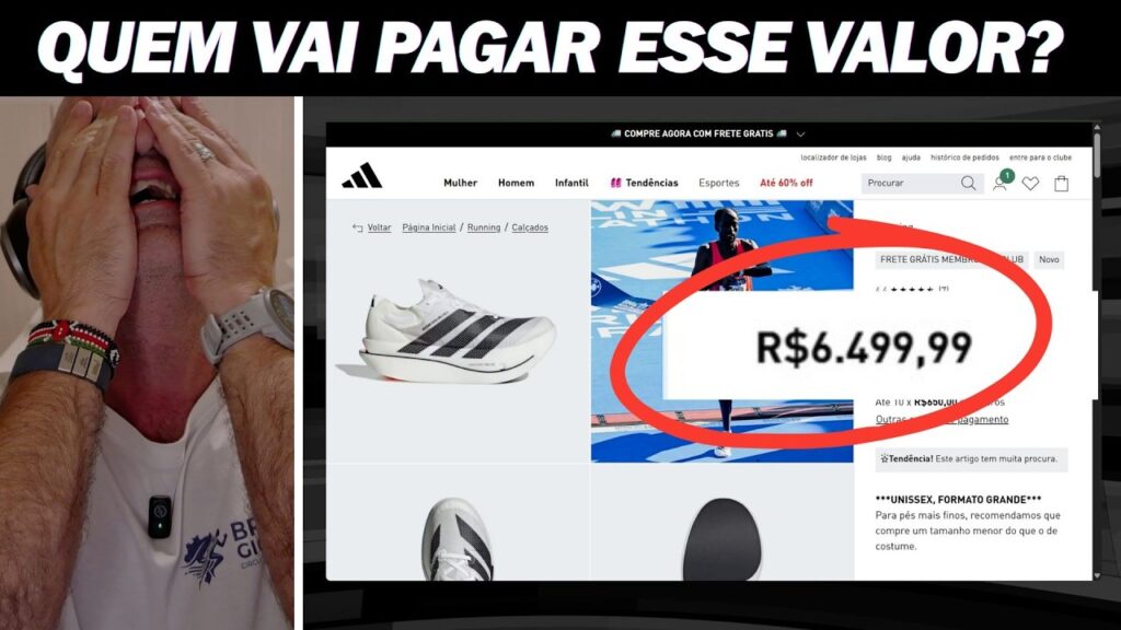 R$ 6,5 MIL em um TÊNIS! O preço IMPRESSIONANTE do Adios Pro EVO 3 R$ 6,5 MIL em um TÊNIS! O preço IMPRESSIONANTE do Adios Pro EVO 3
